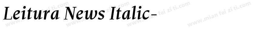 Leitura News Italic字体转换